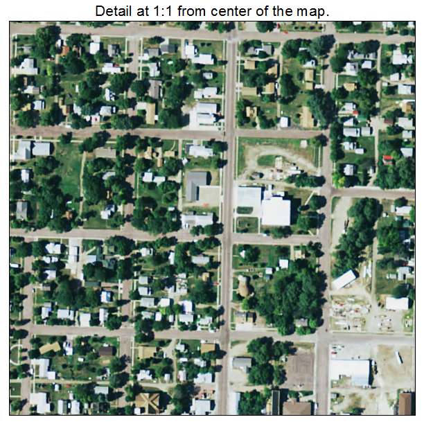 Wessington Springs, South Dakota aerial imagery detail