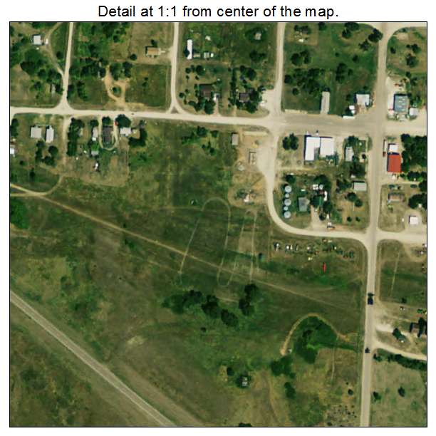 Wood, South Dakota aerial imagery detail