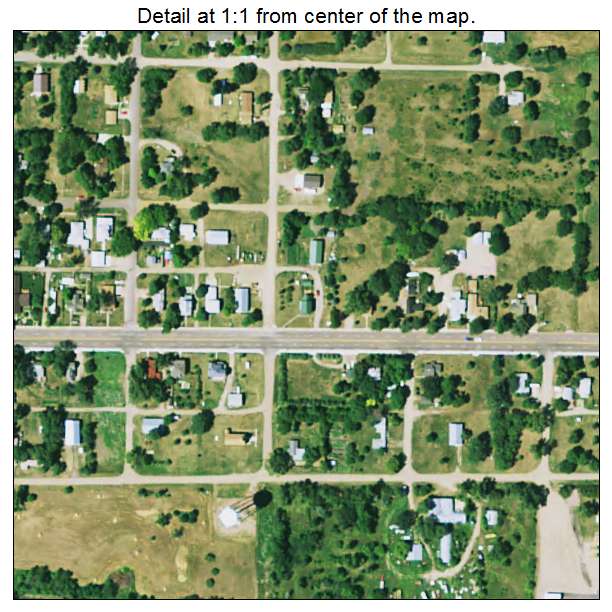 Woonsocket, South Dakota aerial imagery detail