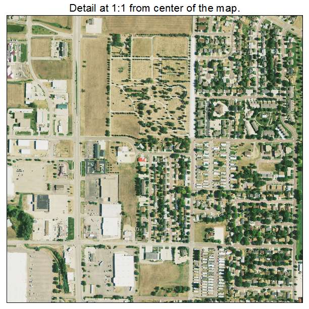 Yankton, South Dakota aerial imagery detail