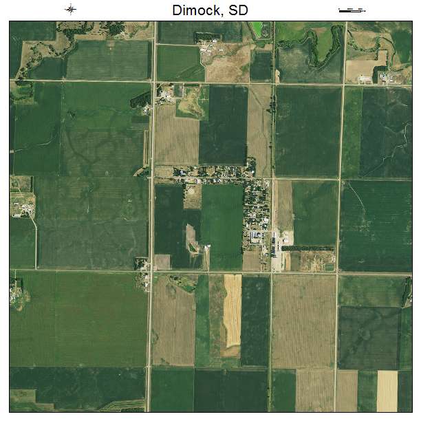 Dimock, SD air photo map
