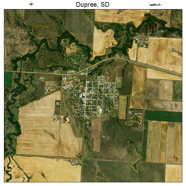 Dupree, SD air photo map