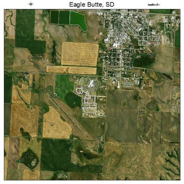 Eagle Butte, SD air photo map