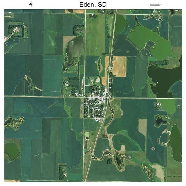 Eden, SD air photo map