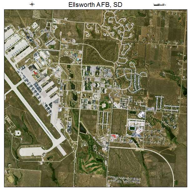 Ellsworth AFB, SD air photo map