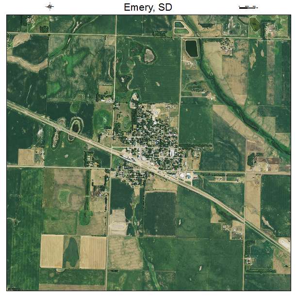 Emery, SD air photo map