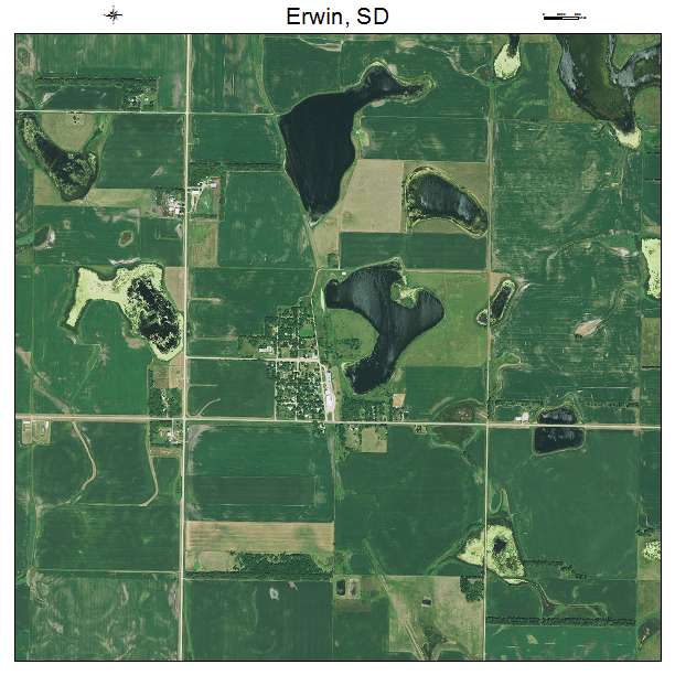 Erwin, SD air photo map