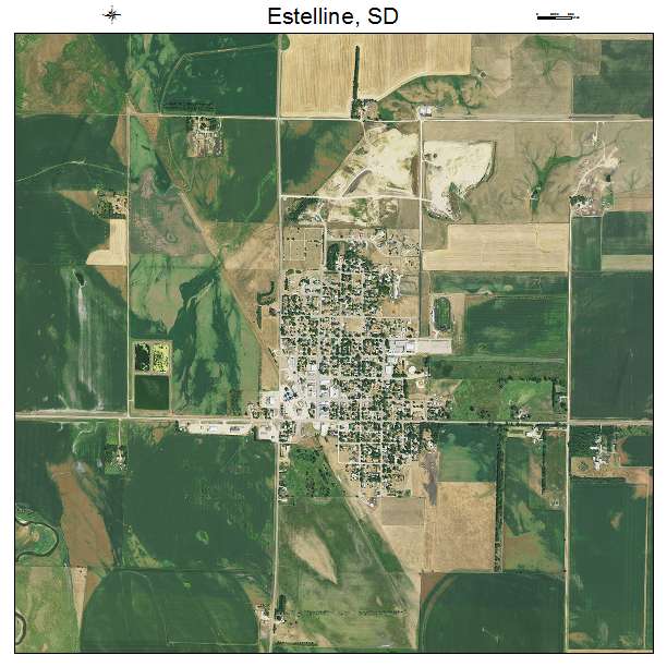 Estelline, SD air photo map