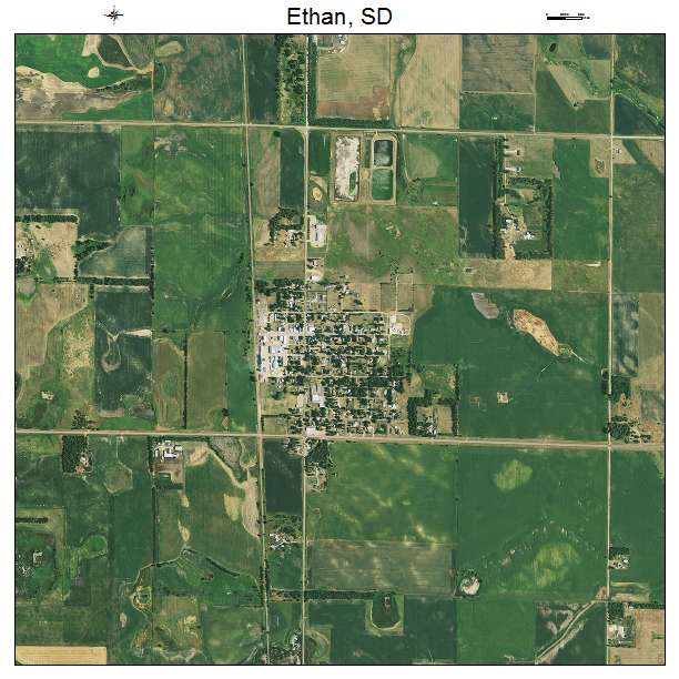 Ethan, SD air photo map