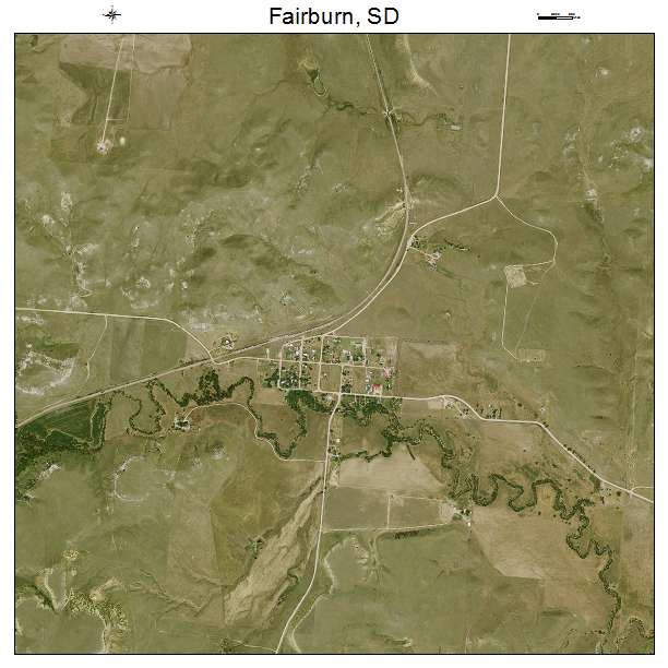 Fairburn, SD air photo map