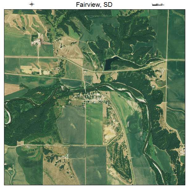 Fairview, SD air photo map