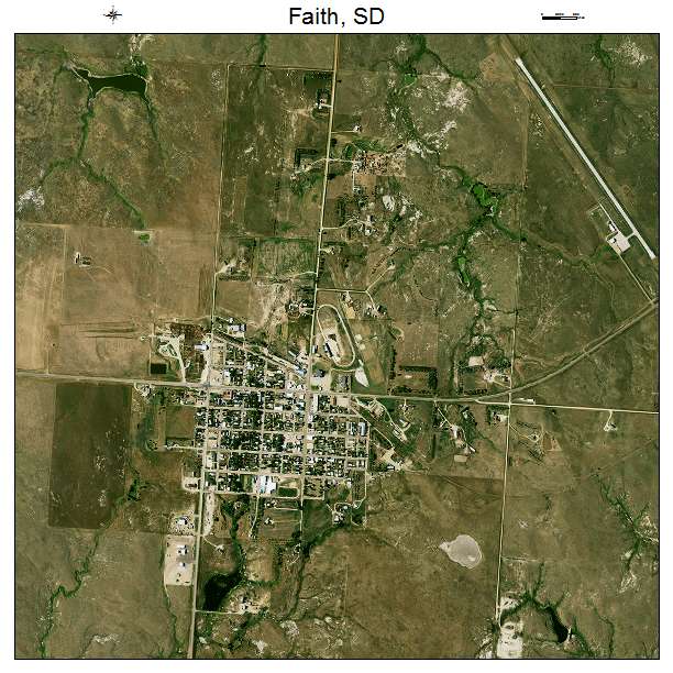 Faith, SD air photo map
