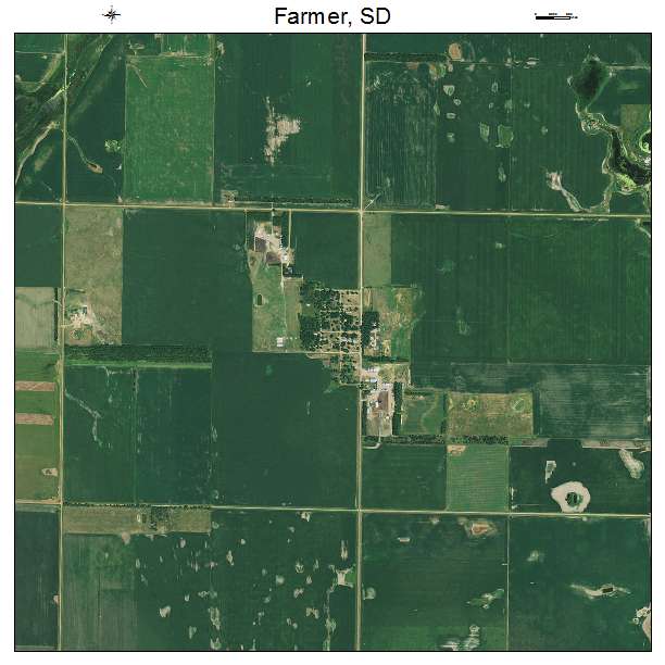 Farmer, SD air photo map