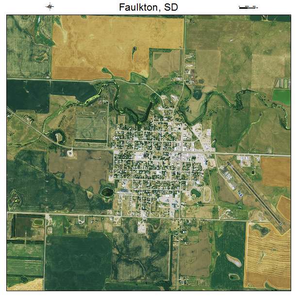 Faulkton, SD air photo map