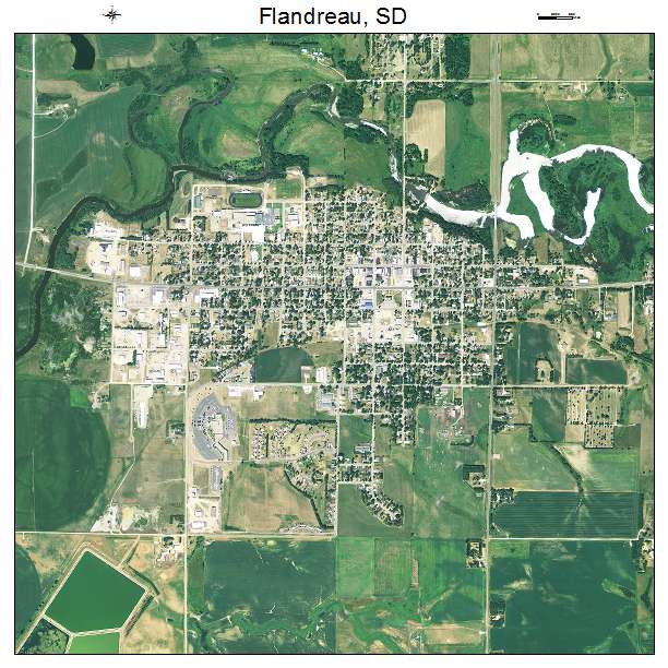 Flandreau, SD air photo map