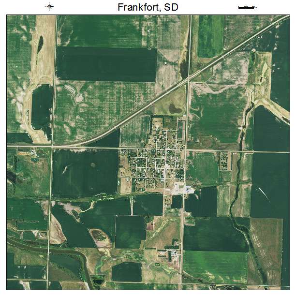 Frankfort, SD air photo map