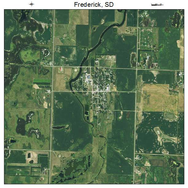 Frederick, SD air photo map