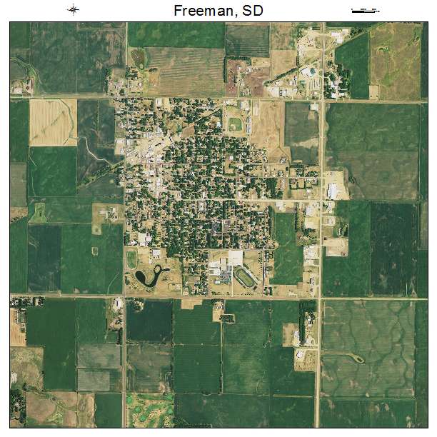 Freeman, SD air photo map