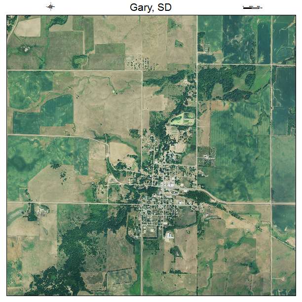 Gary, SD air photo map