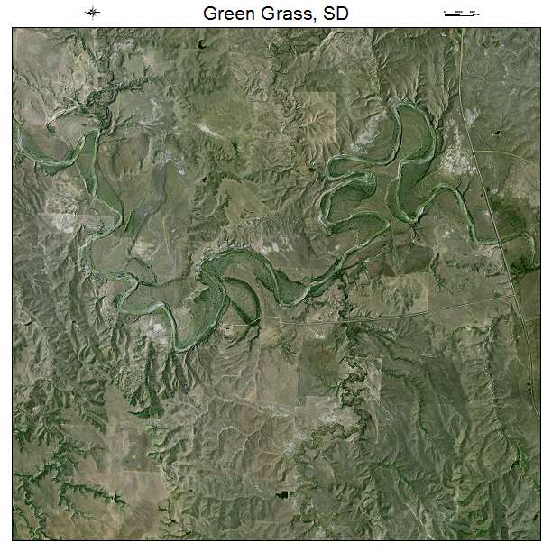 Green Grass, SD air photo map
