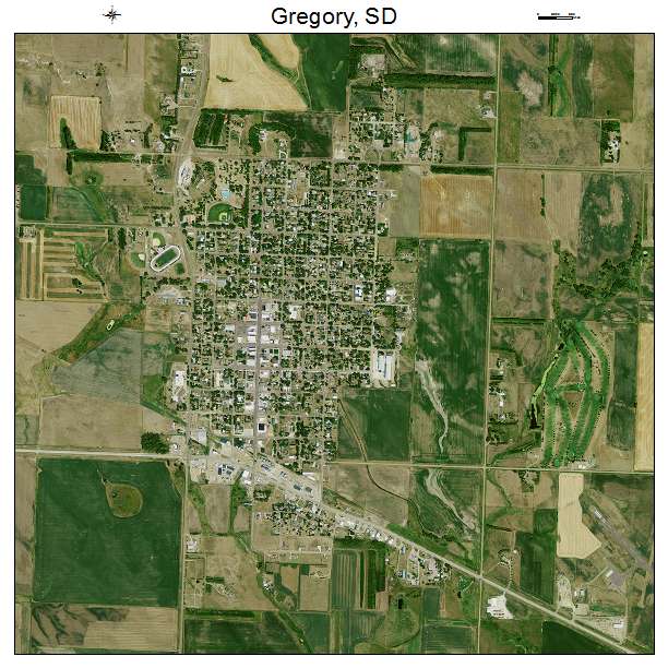 Gregory, SD air photo map