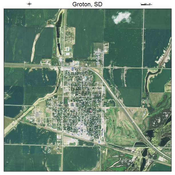 Groton, SD air photo map
