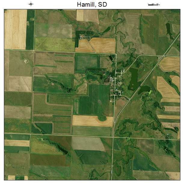 Hamill, SD air photo map