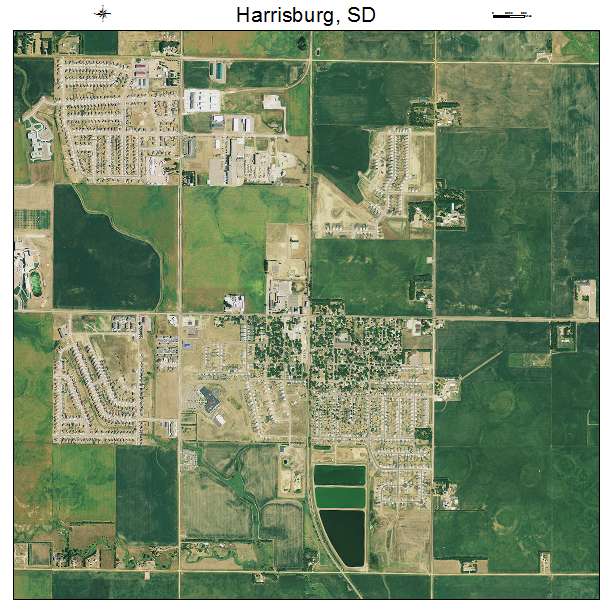 Harrisburg, SD air photo map