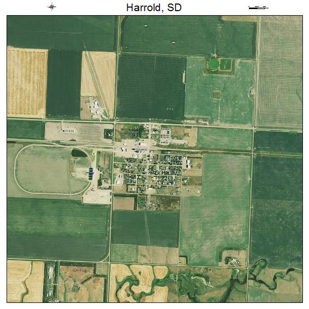 Harrold, SD air photo map