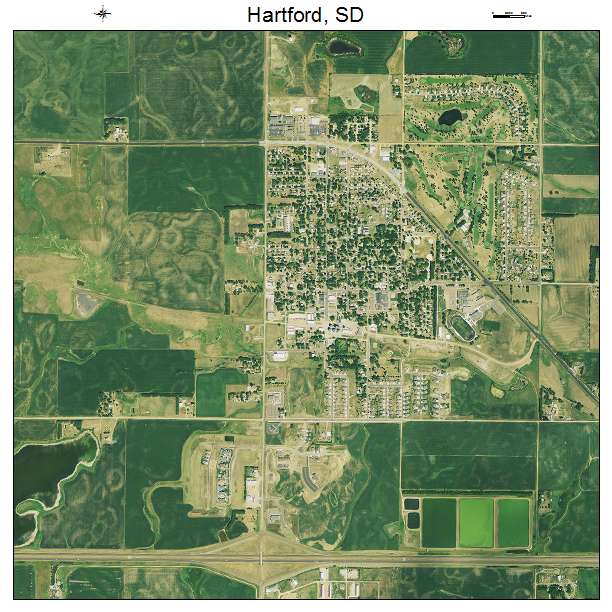 Hartford, SD air photo map