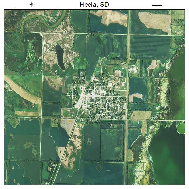 Hecla, SD air photo map