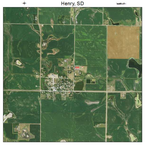 Henry, SD air photo map