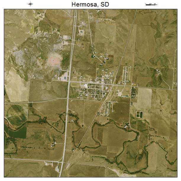 Hermosa, SD air photo map