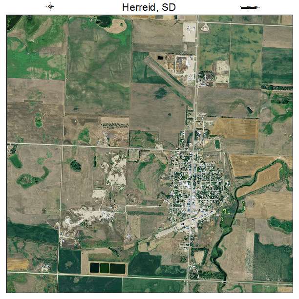 Herreid, SD air photo map