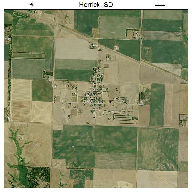 Herrick, SD air photo map
