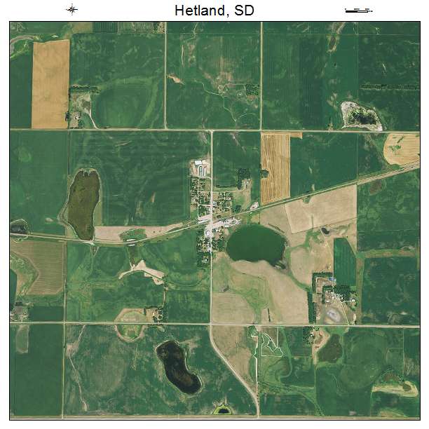 Hetland, SD air photo map