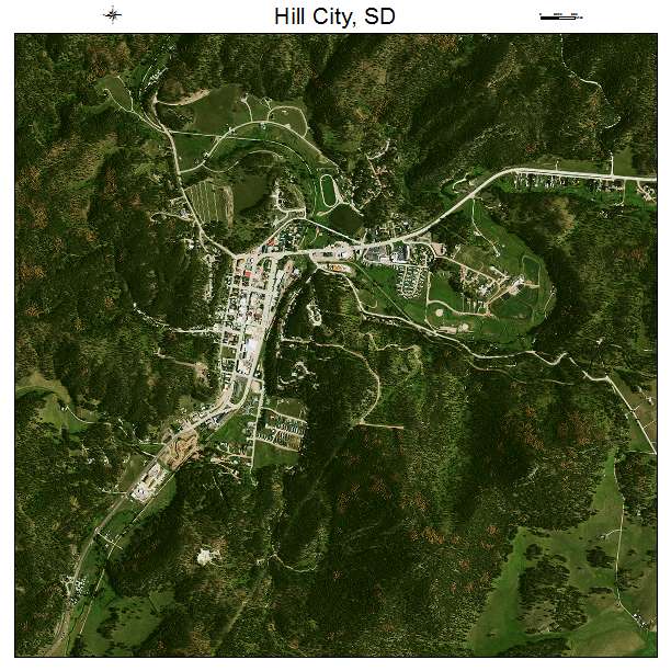 Hill City, SD air photo map