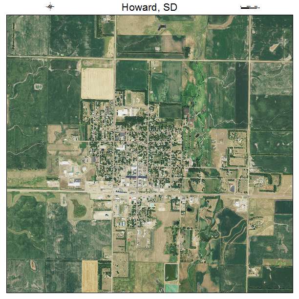 Howard, SD air photo map