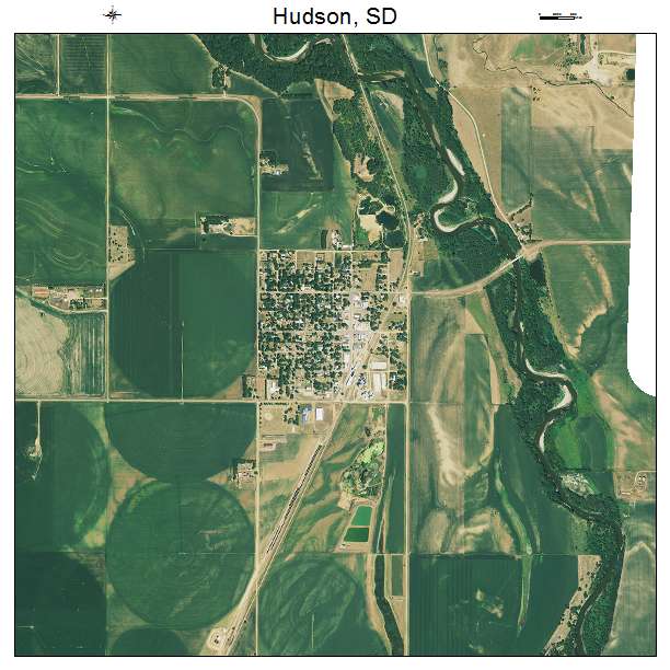 Hudson, SD air photo map