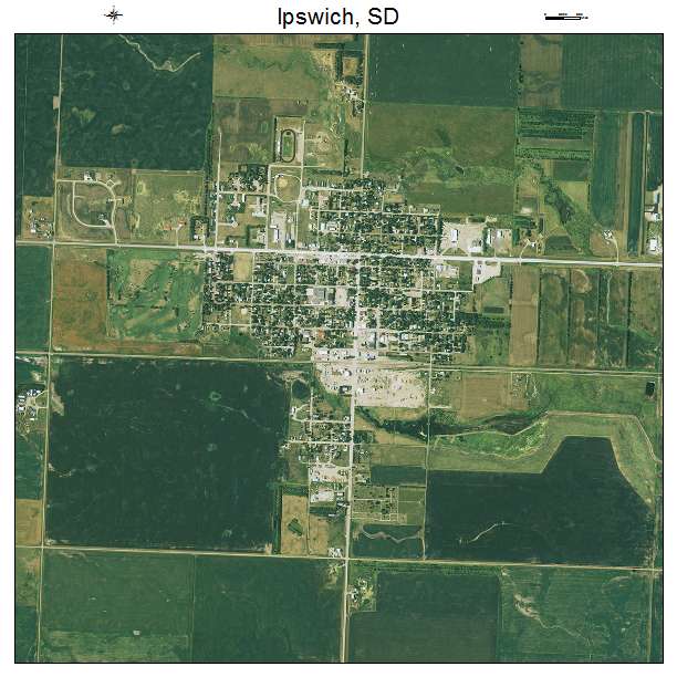 Ipswich, SD air photo map