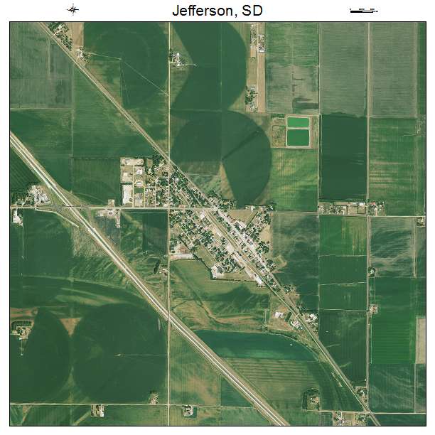 Jefferson, SD air photo map