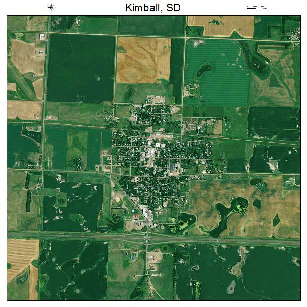 Kimball, SD air photo map