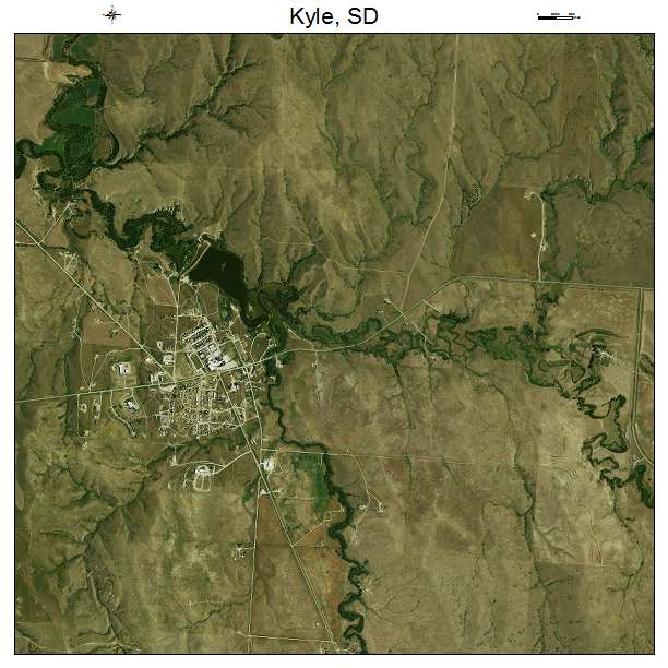 Kyle, SD air photo map