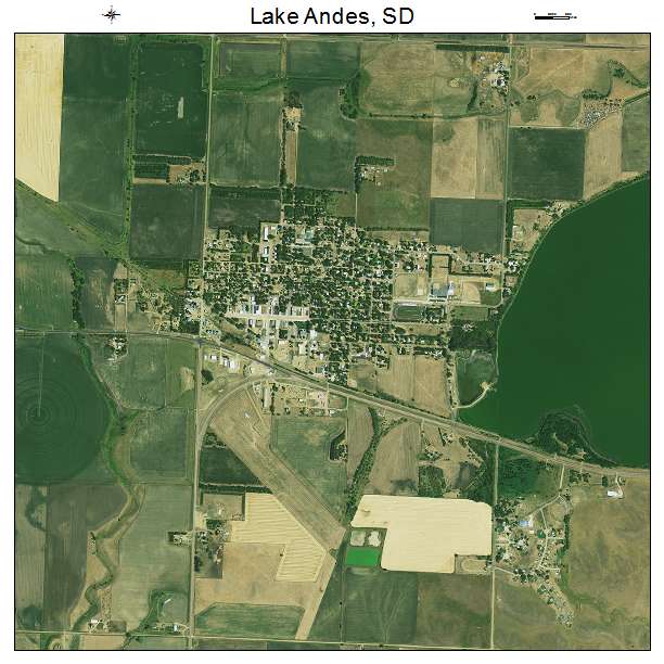 Lake Andes, SD air photo map