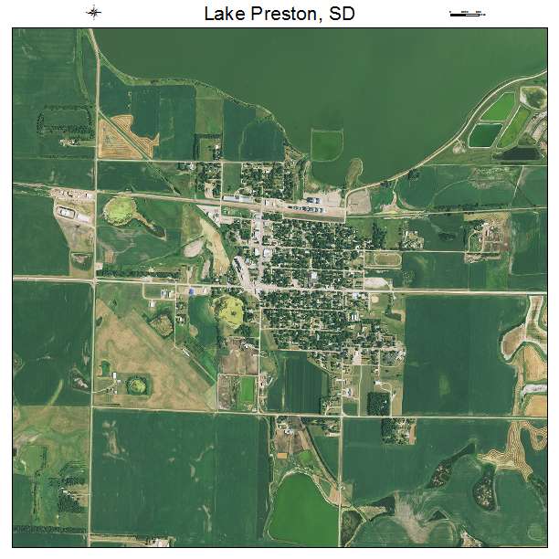 Lake Preston, SD air photo map