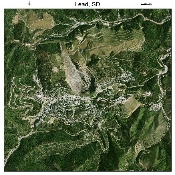 Lead, SD air photo map