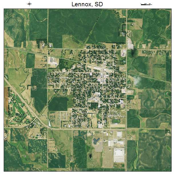 Lennox, SD air photo map