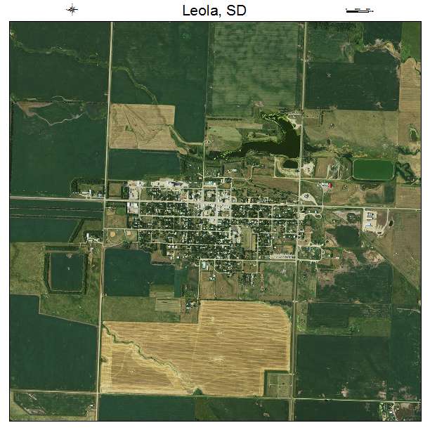 Leola, SD air photo map