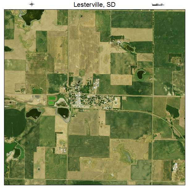 Lesterville, SD air photo map