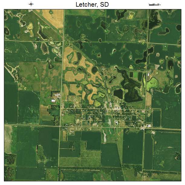 Letcher, SD air photo map
